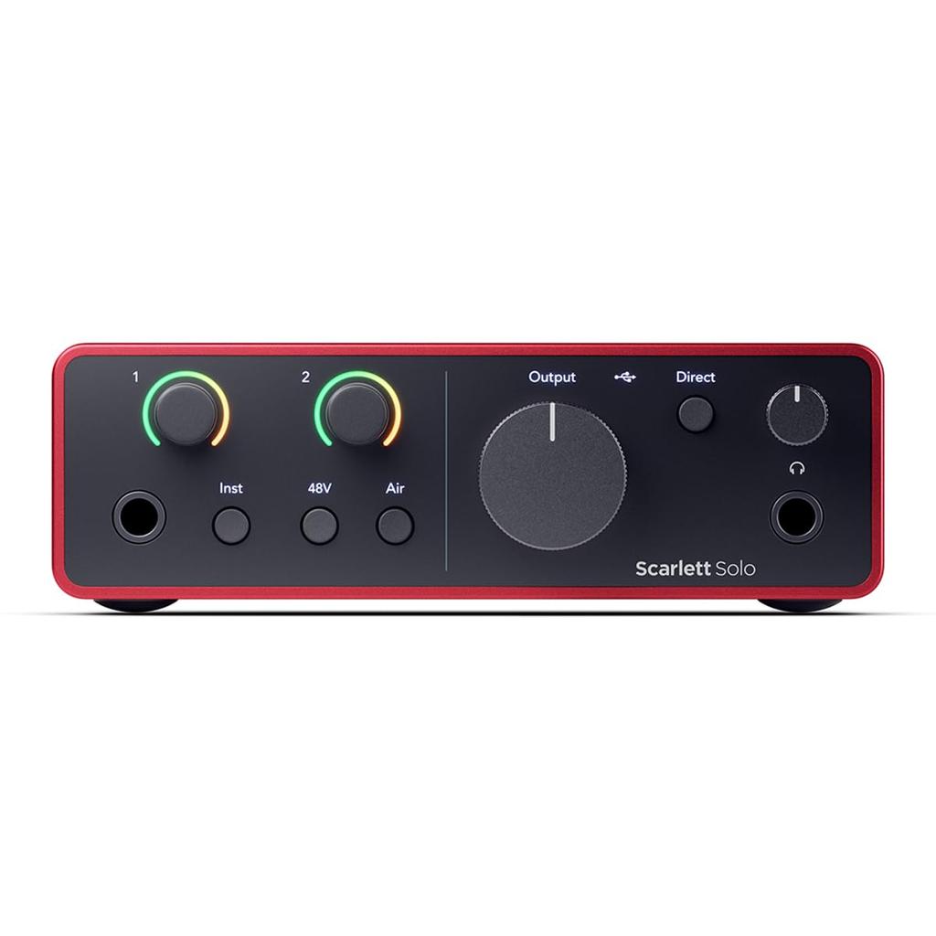 FOCUSRITE Scarlett Solo 4th Gen USB Audio Interface XLR Microphone Cable 10-Foot