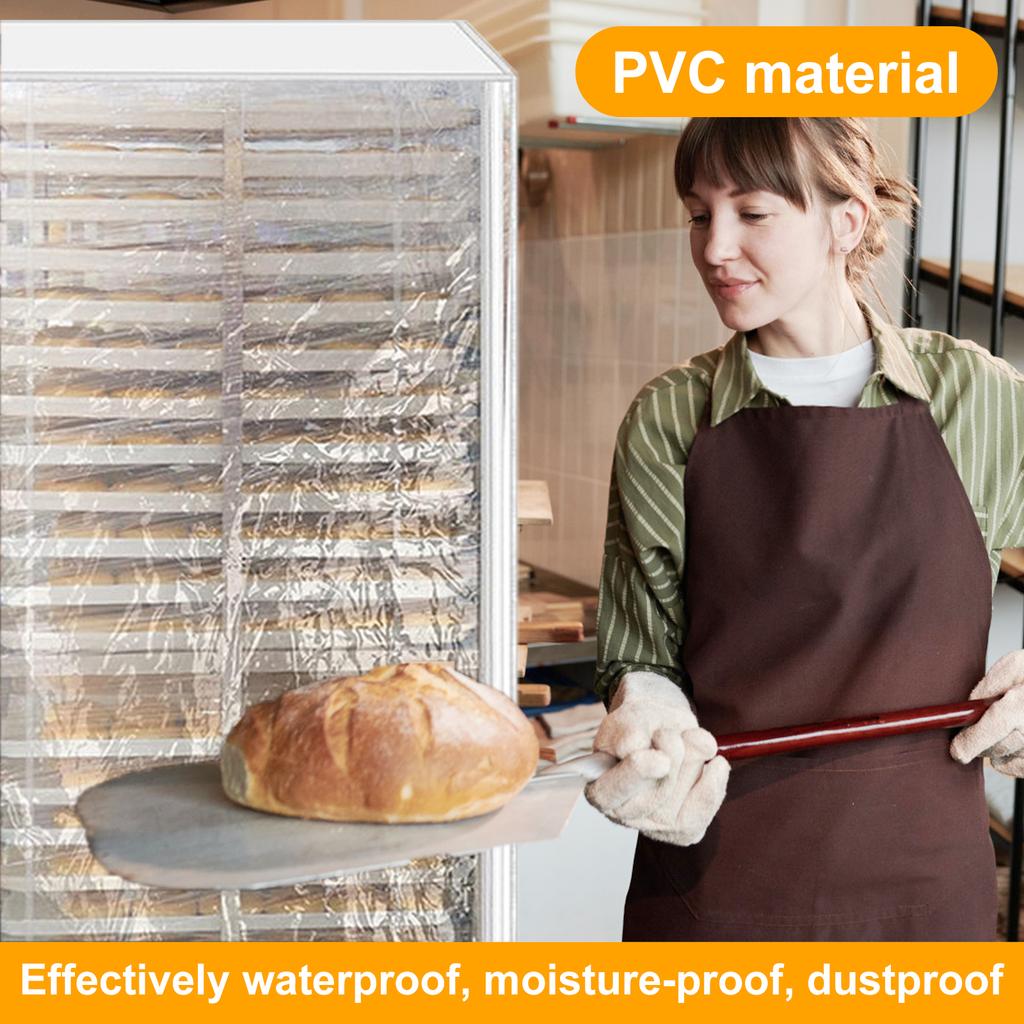 Brotkorbabdeckung mit Reißverschluss Klare Brötchenform-Gestellabdeckung PVC Staubdicht Wasserdicht Blech-Gestellabdeckung Vielseitige Bäckergestellabdeckung
