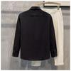 Men's Waffle Knit Long Sleeve Shirt Casual Button Down Streetwear Top