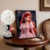 Ariel Princess Pink Gold Sparkling Beaded Pearl Decorative Set 5D Artificial Pearl Puzzle Embroidered Home Decoration Handmade Gift