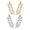 Women Collar Button Honeysuckle Leaf Shape Lapel Brooch Pin Suits Coats Bags Scarves Badge Versatile Accessory
