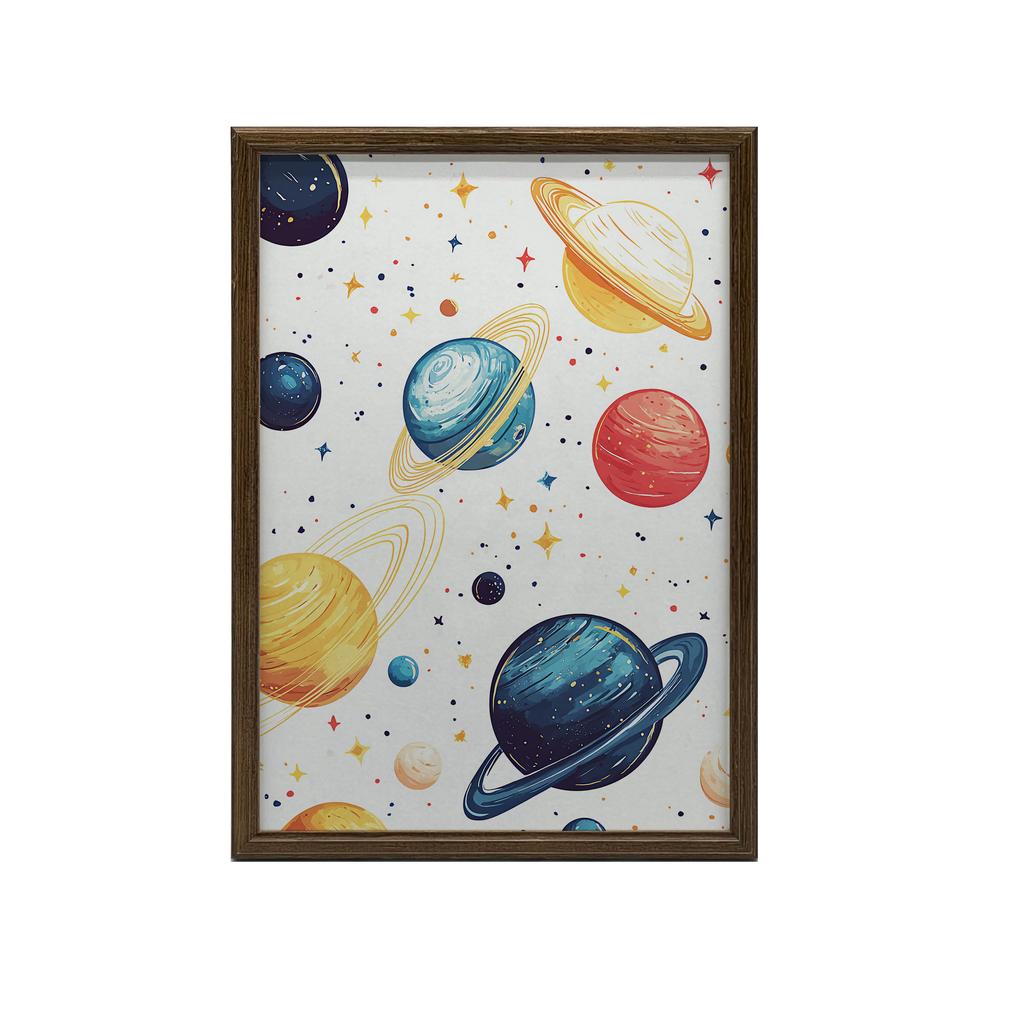 Plakat Kosmiczna Harmonia Plakat Kosmiczna Harmonia, 40X50 Cm, Rama Aluminiowa Złota, Papier Matowy 230 Gsm