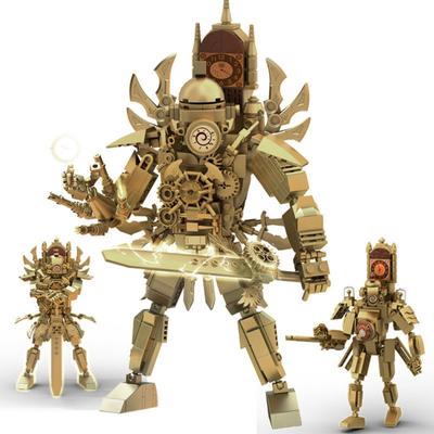 Super Clock Man Building Block Toy Model 550 Clockman Blocks Reproducible Assembly Smooth Block Toy Edge Kids