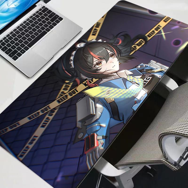 Large Gaming Mousepads Zenless Zone Zero Zhu Yuan Computer Soft Mousepad X Desk Pads For PC Keyboard Mats nonslipTable Rug