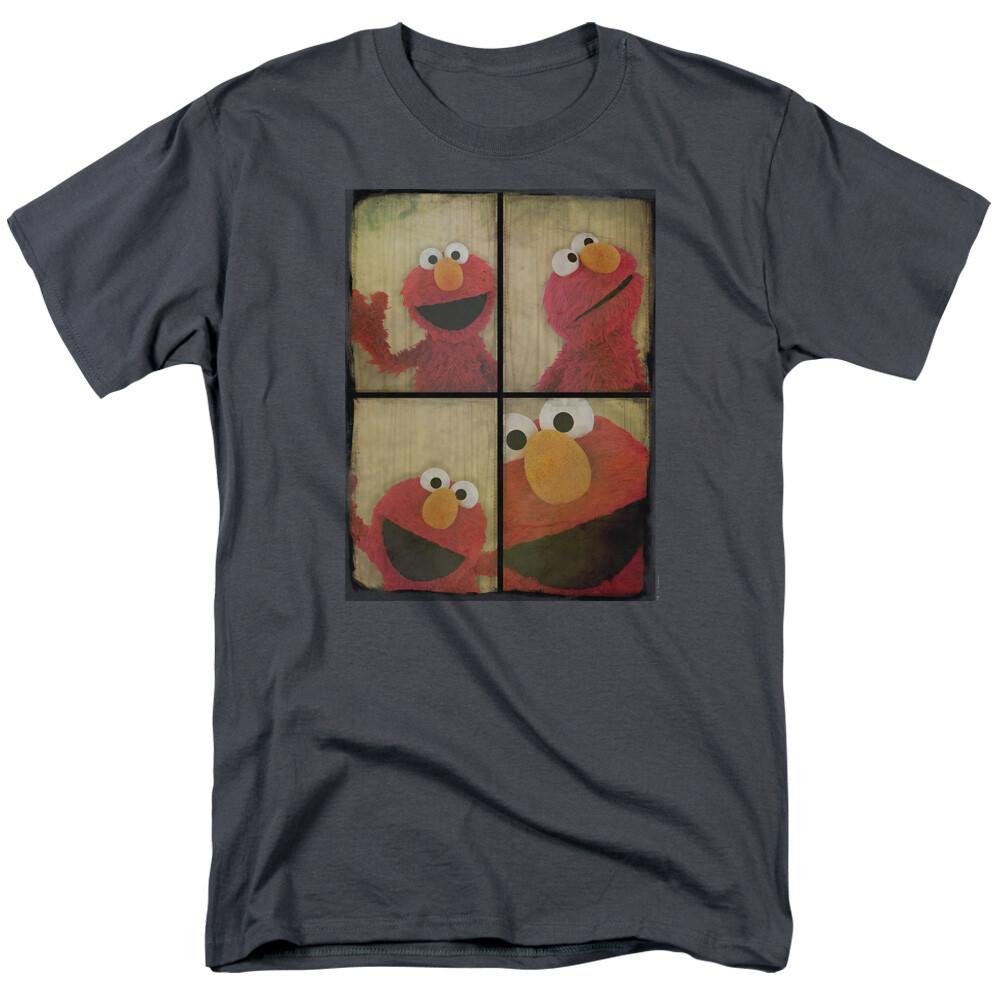 Sesame Street Photo Booth Elmo T Shirt Mens Licensed Classic TV Show Charcoal XXL