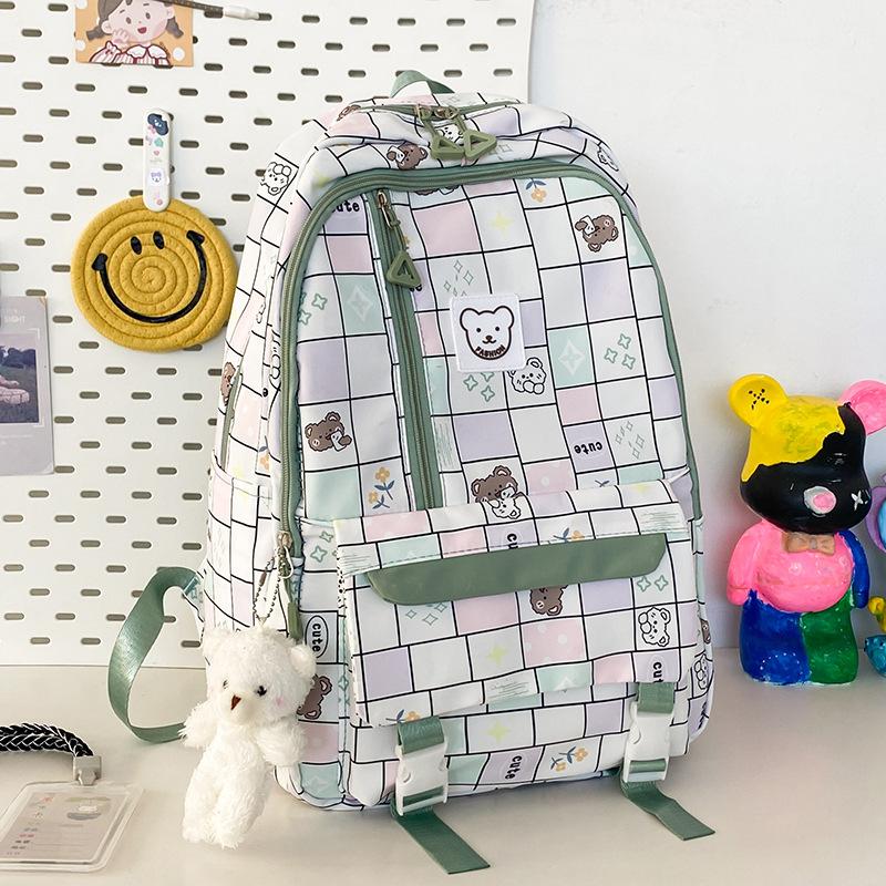 Schoolbag for high school students, small fresh schoolbag for junior high school students, new printed backpack for women's casual versatile