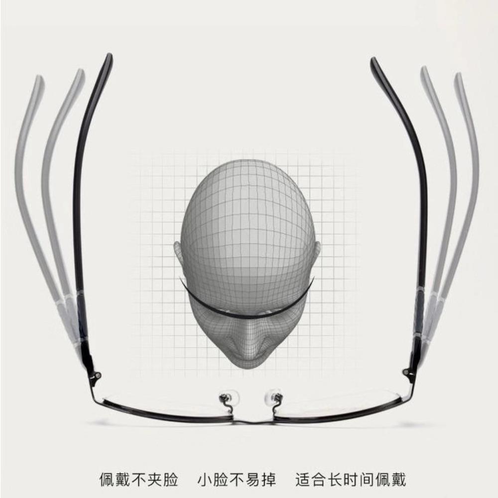 Business Men's Myopia Glasses Unisex Half Frame Square Short-sighted Eyeglasses Optical Anti Radiation Eyewear 0 To -6.0