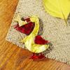 Blucome Handmade Arcylic Taking Umbrella Duck Brooches For Women Unisex Duck Animal Party Casual Brooch Safety Pin Kids Jewelry