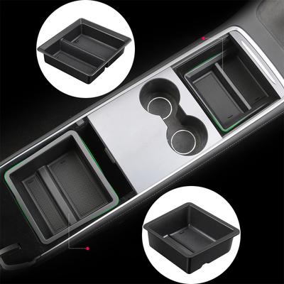 For Tesla Model 3 Y - Central Armrest Storage Box Organizer Center Console Case Hidden Cubby Drawer Storage Box