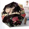 1pc Floral Patterned Automatic Opening/Closing Umbrella with 8-Bone Iron Frame, Portable Folding Design, Perfect for Outdoor Use, Festive Gifts,