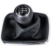 VW Golf IV 97-03 Gear Shift Knob Black + Gaiter with Chrome Frame, 6-Speed, 12mm Hole