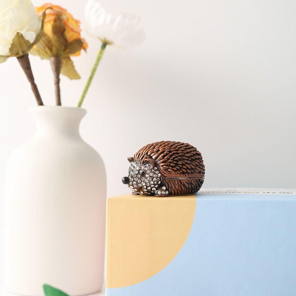 Animal Figurine Enamel Jewelry Box Ring Holder Trinket Organizer Jewelry Storage Box Desk Storage