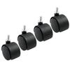 Perfect For Home Use Swivel Caster Wheels Flexible Nylon Caster Wheels Height 2.56 65mm Perfect For Furniture Rustproof Material