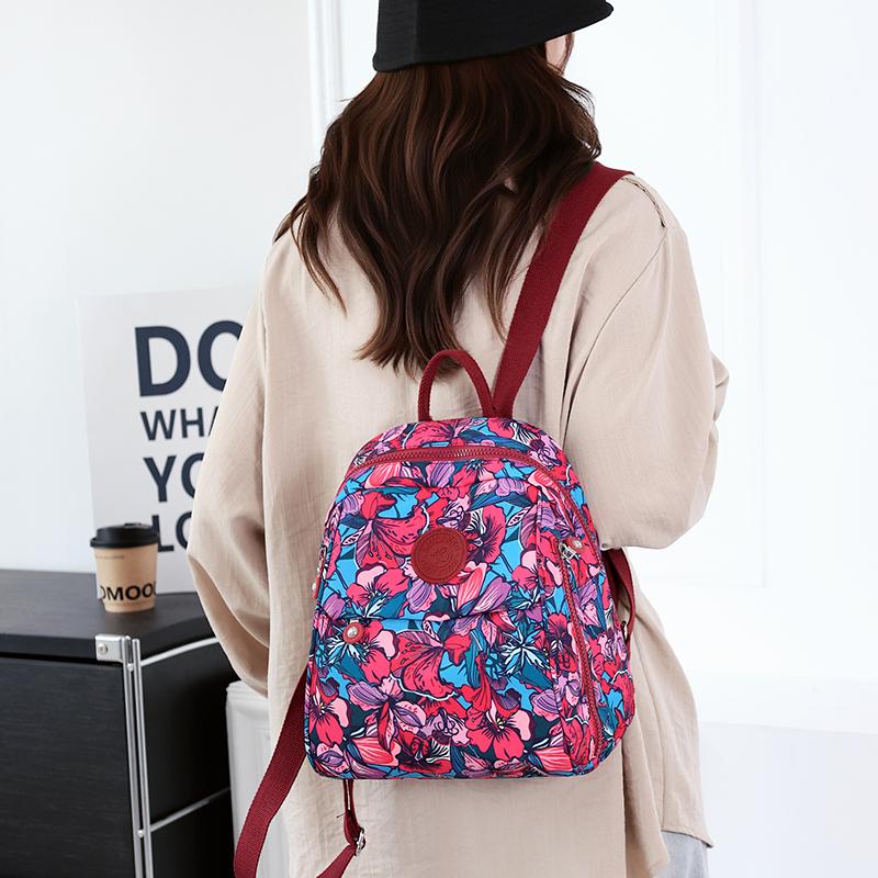 Printed Backpack Large Capacity Nylon Travel Bag Women's Backpack