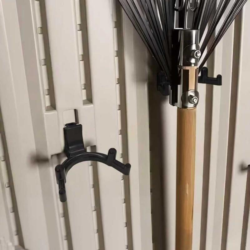 12PCS ABS Utility Hooks Wall Mounted Garage Organizers Heavy Duty Storage Hooks For Gardening Tools Shovels Hammers