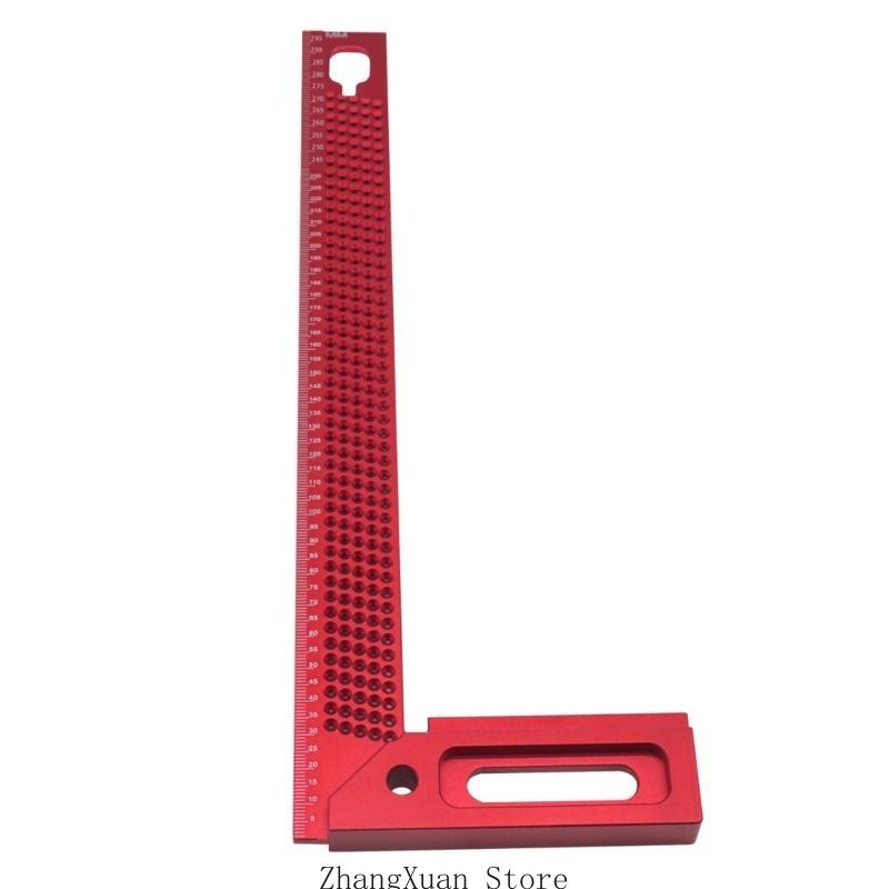 Woodworking Measurement Ruler Hole Positioning Gauge Ruler T-Type Carpentry Tool 3XUF