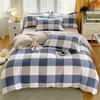 Small Fresh Pure Cotton Brushed Four-piece Set Thickened Washed Cotton Sheets and Quilt Covers Dormitory Three-piece Bedding Set