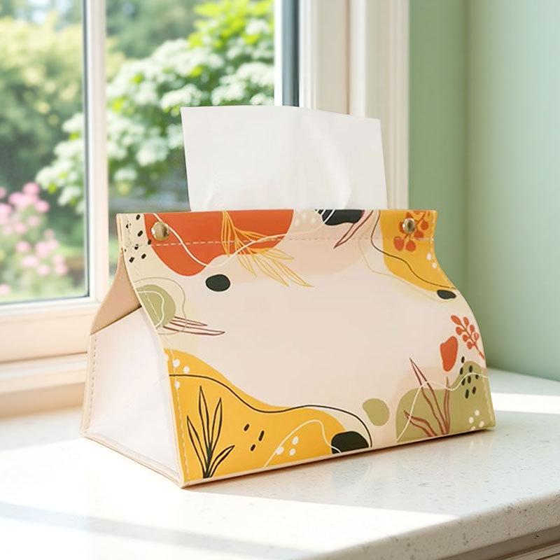 Luxury Leather Tissue Box Organizer for Stylish Home or Office