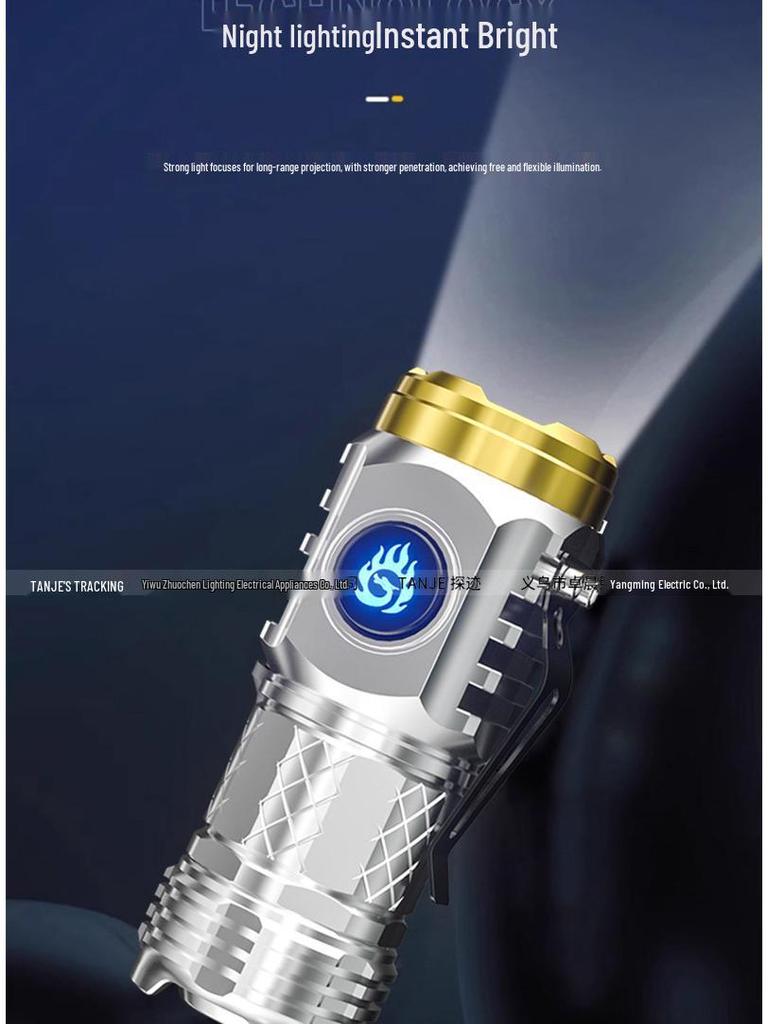 Hot-Selling Rechargeable Three-Eye LED Flashlight: Super Bright, Long-Range, Portable for Outdoor and Night Riding.
