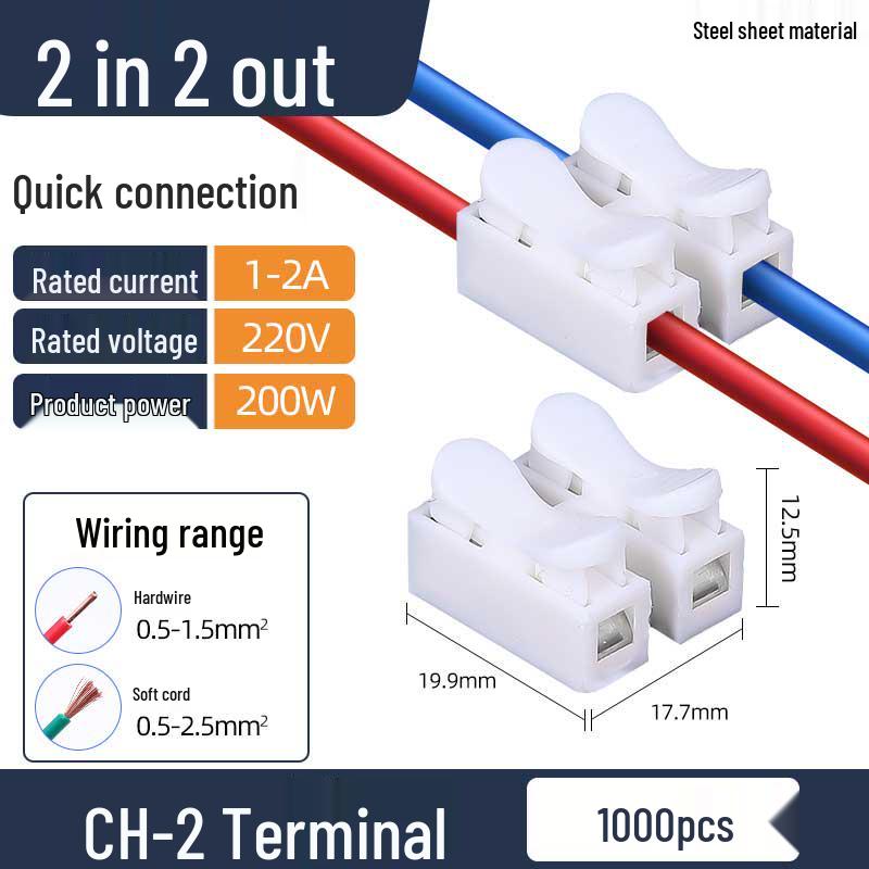 Quick Wire Terminal Snap Connector for Tube Light