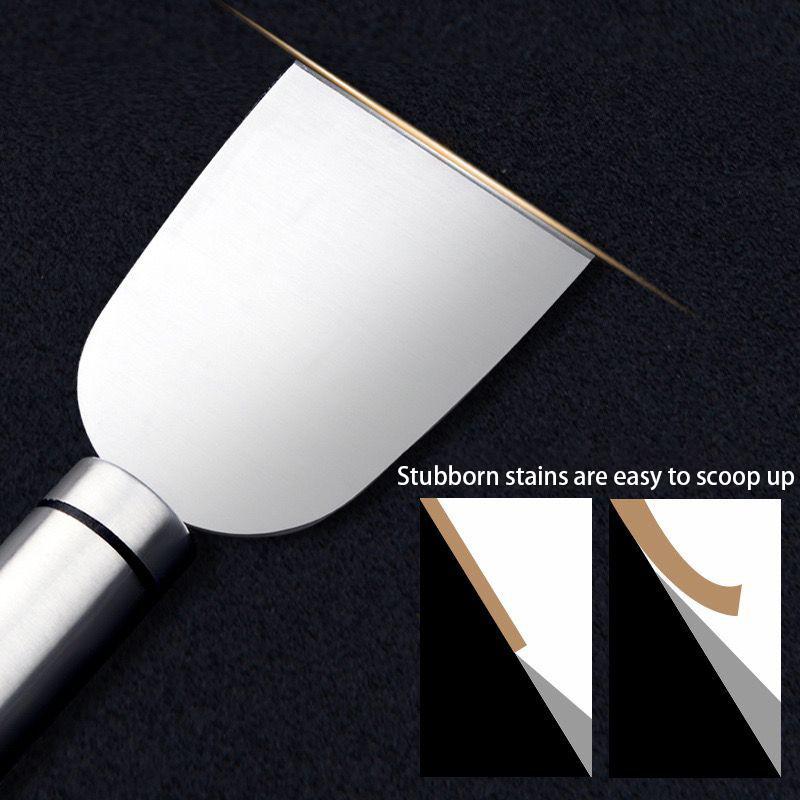 Stainless Steel Spatula Multi-Purpose Scraper Tile Flat Scraper Floor Glass Deglue Kitchen Refrigerator Cleaning Tool Spatula