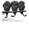 Owl Hook Cast Iron Rust-Proof Vintage Style Wall Art French Country Hanging Hook