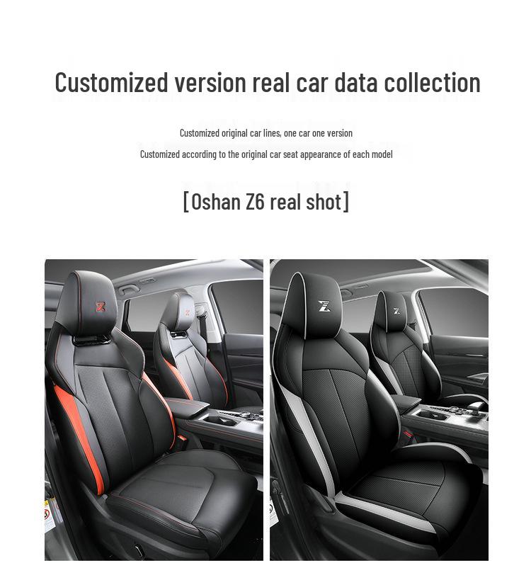 Oshan Z6 Universal Full Leather Car Seat Cushion, All-Season Model