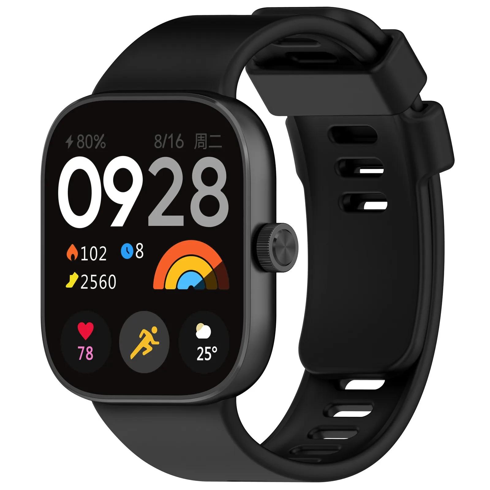

Дышащий силиконовый ремешок для Xiaomi Redmi Watch 4 5 Sport Сменный браслет Наручный ремешок Correa для Mi Band 9 Pro/mi band 8 pro For Redmi Watch 4 5