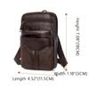 Men's Genuine Leather Crossbody Shoulder Bag Small Multi-pocket Messenger Bag