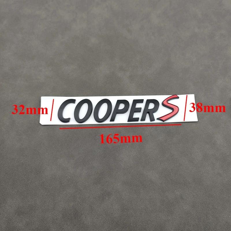 3d ABS Logo Cooper S Emblem Letters Nameplate Car Trunk Badge Sticker For Cooper S R53 R52 R56 F57 F55 F56 Jcw Accessories