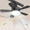 Duct Rail Use Ceiling Fan Tatami Mat E26 LED Fan with 5 DC Quiet Color Temperature Easy No Construction Air Heat E26 Rail Socket Switch Memory For