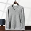 New seven-pin thickened V-neck cashmere sweater men's loose sweater long-sleeved loose top