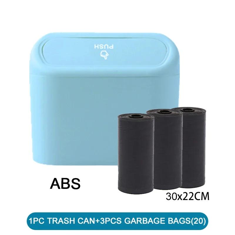 Car Trash Can Bin with Lid- Mini Car Garbage Can- Leakproof Trash Bin Car Dustbin Organizer Container for Car Office Home