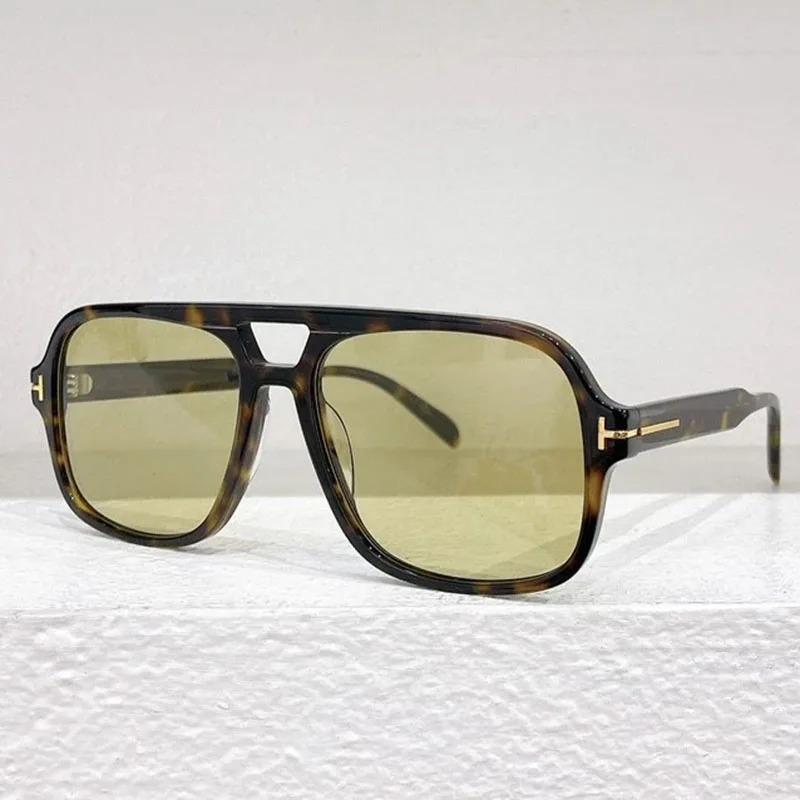 Vintage Classic Brand Designer Double Bridge Square Sunglasses Women For Men Male Luxury Sun Glasses Punk Big Frame Shades UV400