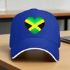 Jamaica Large Heart Flag Sun Baseball Cap  Spring Classic Hip Hop Hats For Women Unisex Outdoor Sport Baseball Caps