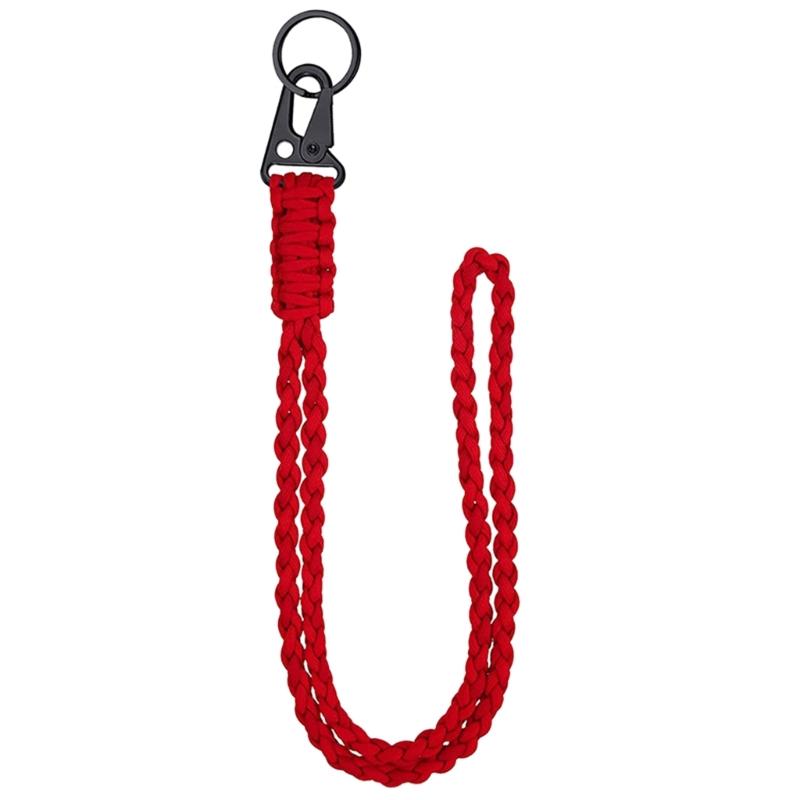 2 Stück Paracord Schlüsselanhänger mit Karabiner Paracord Halsband Schlüsselanhänger Strapazierfähiges geflochtenes Seil Halskette Schlüsselanhänger
