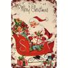 Vintage Santa Claus Metal Tin Sign 12x8 Inch Retro Christmas Wall Decor Aluminum Iron Art for Home Living Room Bar Pub
