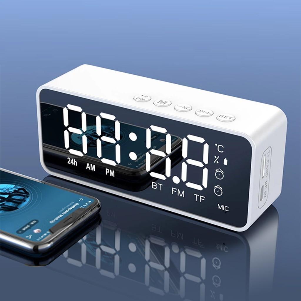 Dual Alarms 3 Levels of Brightness Adjustment Clock Wireless Digital Alarm Clock Radio Multifunctional Bluetooth Speakers