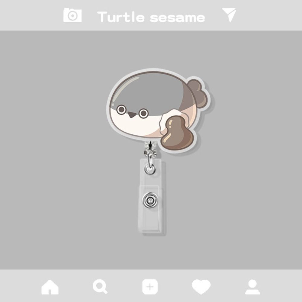 Cartoon Animal Cartoon Retractable Badge Reel Dumplings Cute Bunny ID Holder  Hospital Supplies