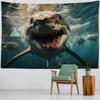 Underwater World Tapestry Wall Hanging Dolphin Shark Seaweed Art Print Tapestry Cartoon Home Sheets Bedroom Wall Decoration