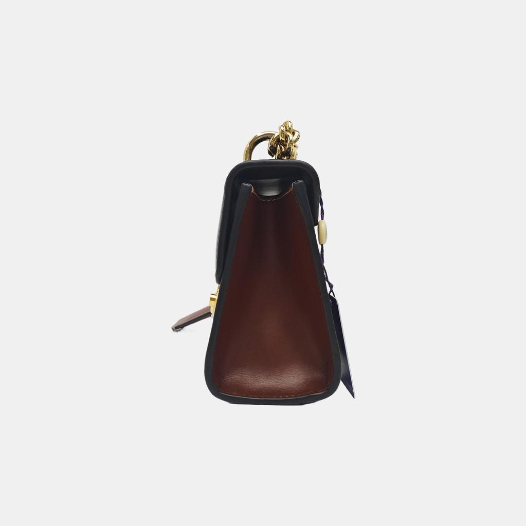 [Pre-Owned] Padlock Moonlight Treasure Box Series Metal Lock Logo Canvas And Leather Crossbody Bag Small - Very Good #1WF8MBJ