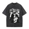Vintage Washed Korean Kpop Lngshot T Shirt Men Women Clothing Fashion Hip Hop Short Sleeve Cotton Casual Tshirts Streetwear