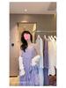 Women's French Purple Petite Camisole Dress – Summer Beach Vacation Long Dress
