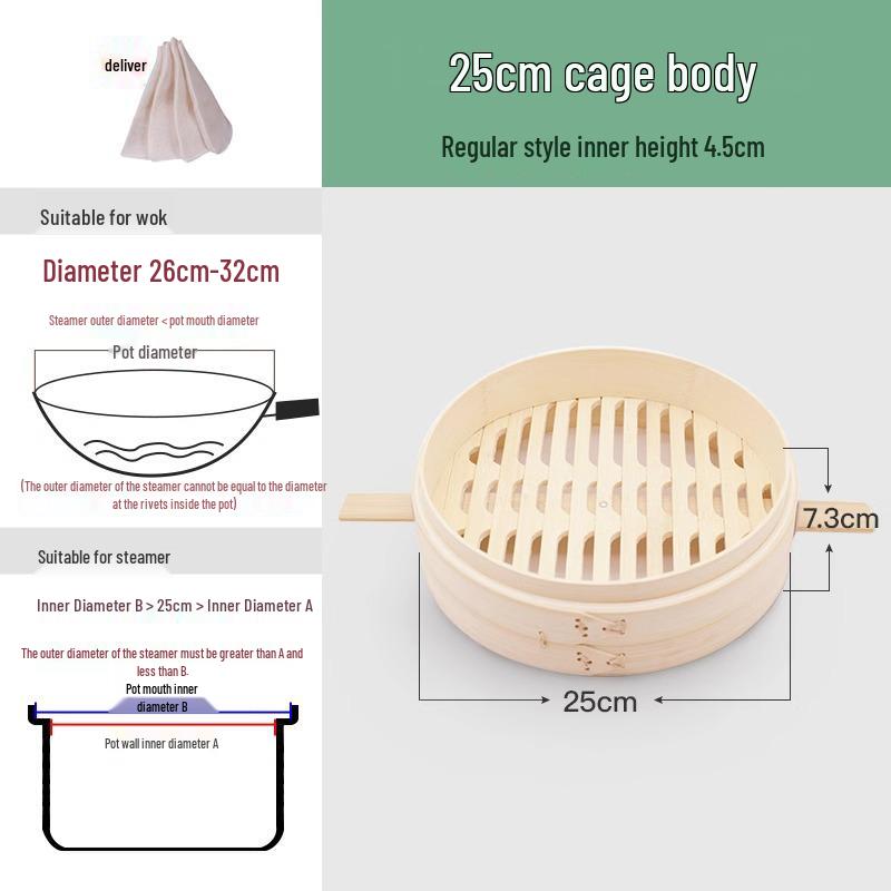 Ekstra Büyük Bambu Buharlı Pişirme Sepeti, 50cm - Ticari Kullanım ve Mantı Buharlamak İçin İdeal