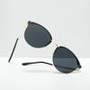 Luxury Designer Brand Half Frame Sunglasses Women For Men Popular Rivet Vintage Sun Glasses Punk Outdoor Driving Metal Eyewear