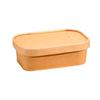Disposable Rectangular Paper Food Container with Lid