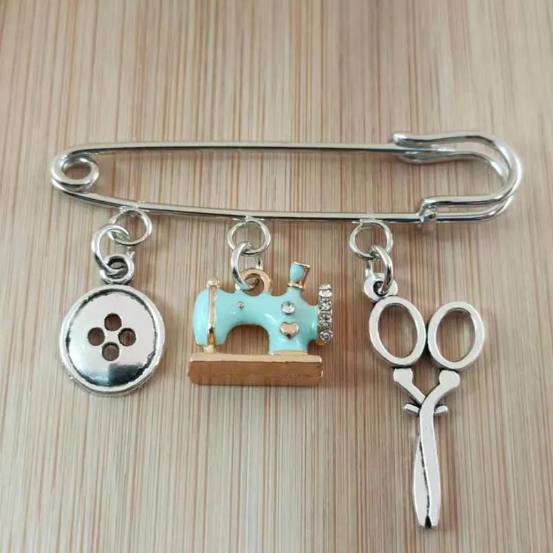 

Мода Ножницы Одежда Швейная Машина Рулетка Брошь Ювелирные Изделия Дизайнеры Подарки Style 4