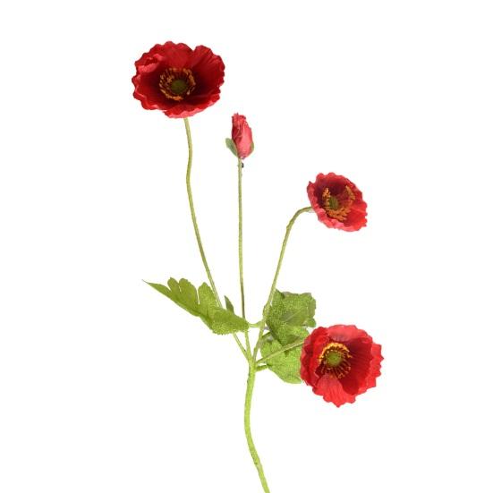 23.6" Tall Artificial Flowers Faux Silk Ranunculus Flower Stems with 3 Heads Blooms And 1 Bud for Wedding Decor Floral Arrangement Table Centerpiece