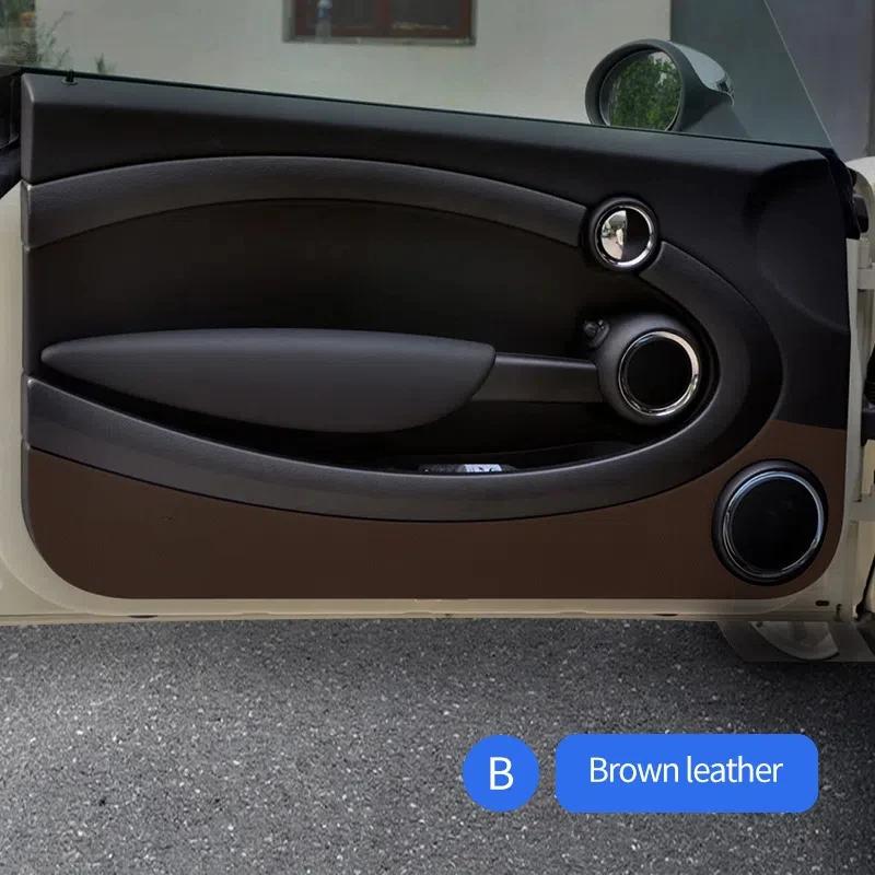 Auto Styling Türen Anti-Kratz-Schutzfolie Leder Seitenkanten Schutzaufkleber Für BMW Mini R56-R60 Zubehör Auto Zubehör