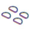 10 Stück Gepäckzubehör Regenbogen D-Ringe Zinklegierung Glänzendes Finish D-Ring Schnallen Langlebige Nicht geschweißte Metallringe Bastelprojekte